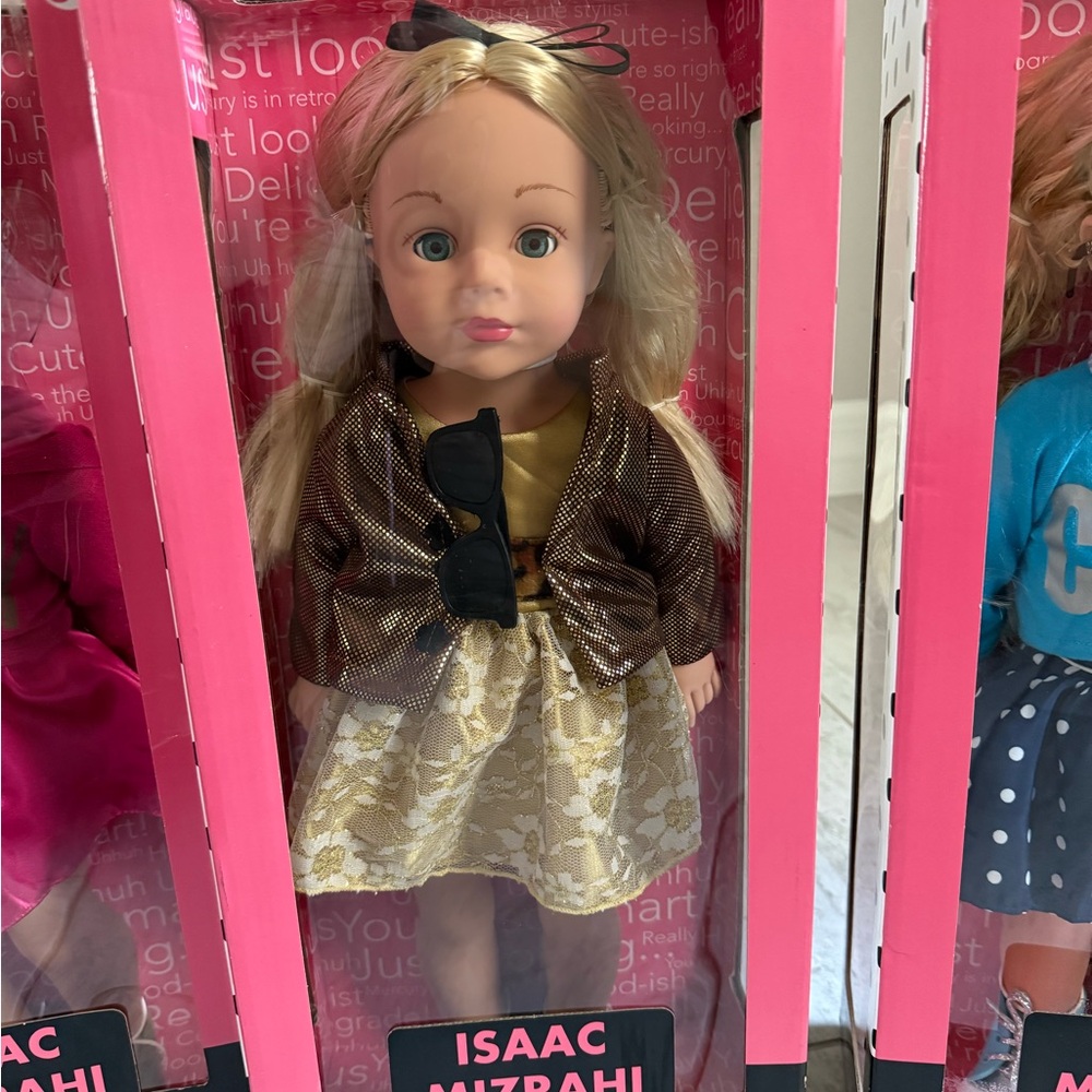 Madame Alexander Isaac Mizrahi Blonde Doll with Brown Jacket